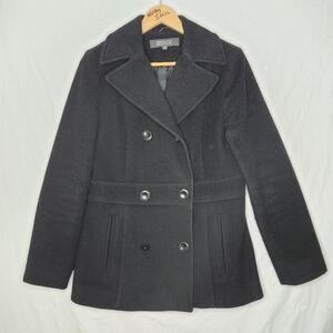 Kenneth Cole Ladies Black Peacoat Jacket/Winter Coat Size 10